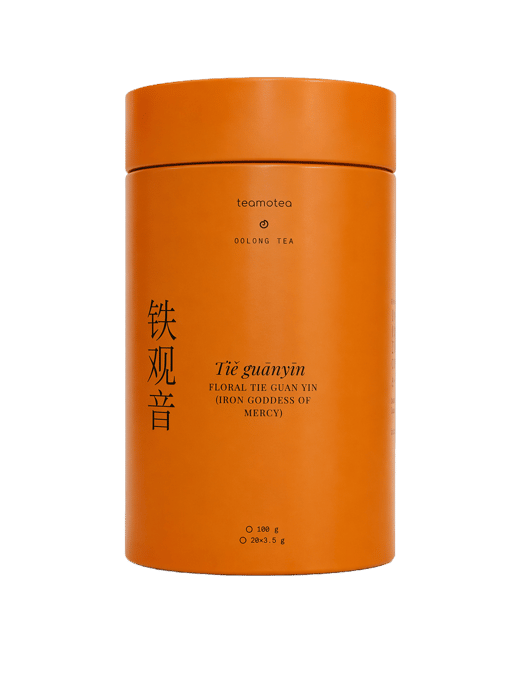 Floral Tie Guan Yin — Red Diagonal